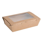 Fiesta Compostable Salad Boxes with PLA Windows 700ml (200 Pack)