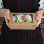 Fiesta Compostable Salad Boxes with PLA Windows 700ml (200 Pack)