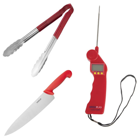 Hygiplas Colour-Coded 3-Piece Set Red product image