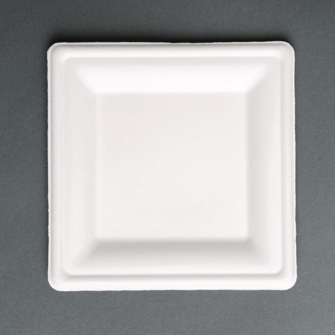 Fiesta Compostable Bagasse Square Plates 204mm (50 Pack)