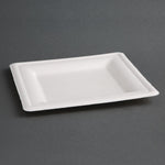 Fiesta Compostable Bagasse Square Plates 204mm (50 Pack)
