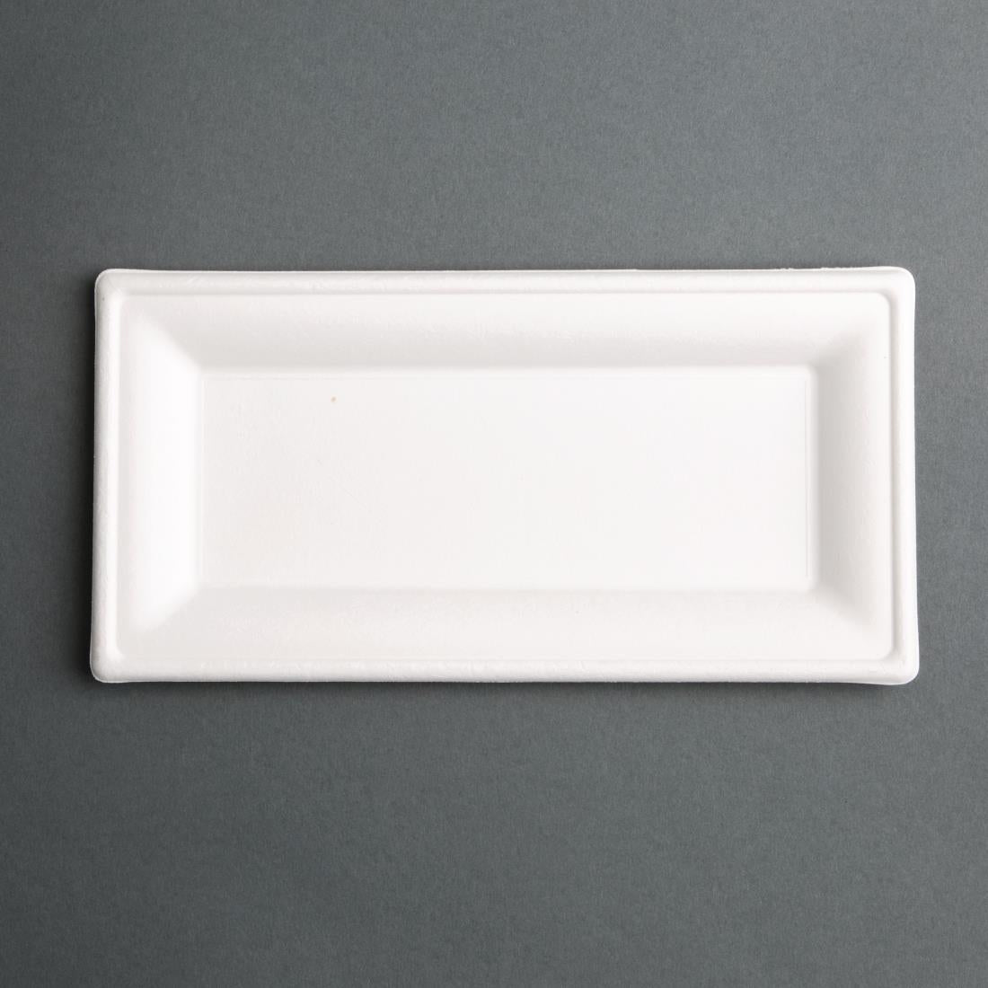 Fiesta Compostable Bagasse Rectangular Plates 258mm (50 Pack)