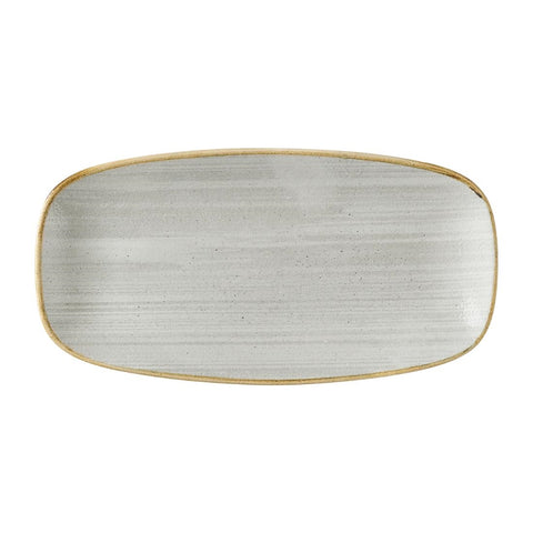 Churchill Stonecast Raw Grey Chefs Oblong Plates 280 x 152mm (Pack of 12)