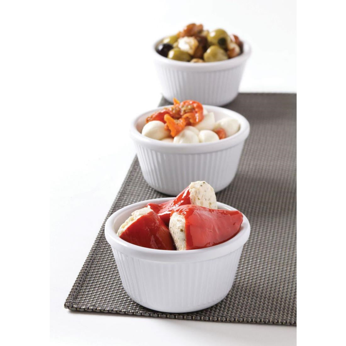 Utopia Melamine Ramekins White 40ml (12 Pack)