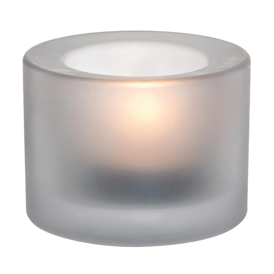 Utopia Chunky White Tealight Holders (12 Pack)
