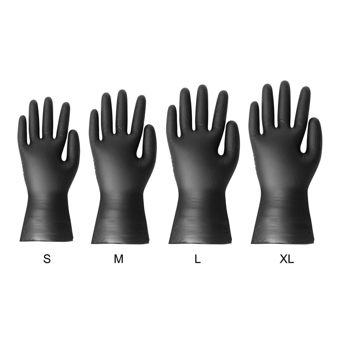 Hygiplas Vinyl Black Powder Free Glove M (100 Pack)