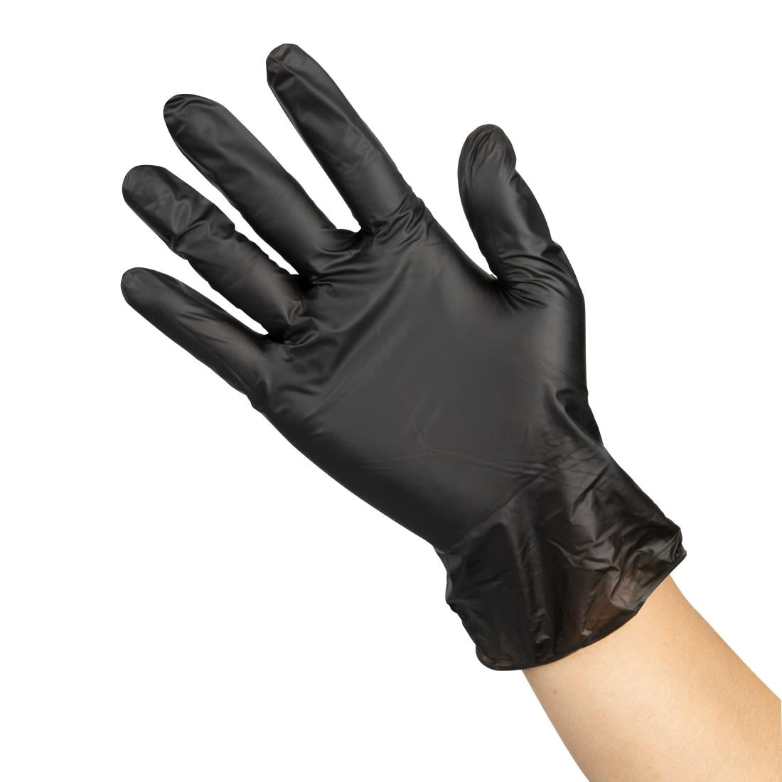 Hygiplas Vinyl Black Powder Free Glove S (100 Pack)
