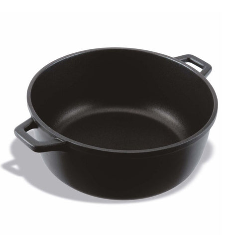 Pujadas 280mm Black Series Deep Casserole without Lid glass lid