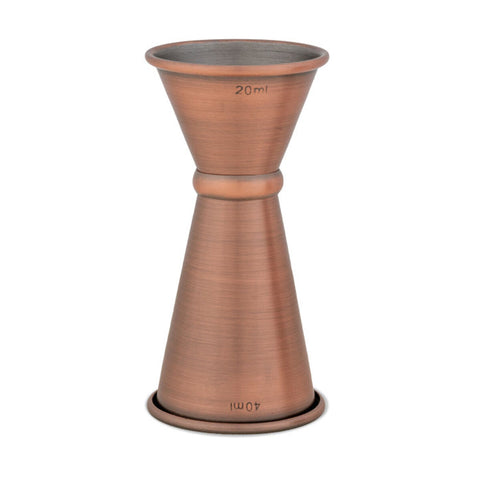 Pujadas Dia. 45 x H90mm Copper Cocktail Jigger, 20/40ml, 4.5cm diameter x 9cm height
