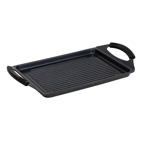 Pujadas Black Pro Non-Stick Induction Grill Plate with Silicone Handles