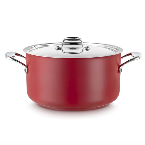 Pujadas Red Sauce Pot with Lid 200mm cookware product image
