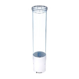 San Jamar C4180TBLW 16" Artic Blue/White Small Water Cup Dispenser w/Throat - 57-73mm
