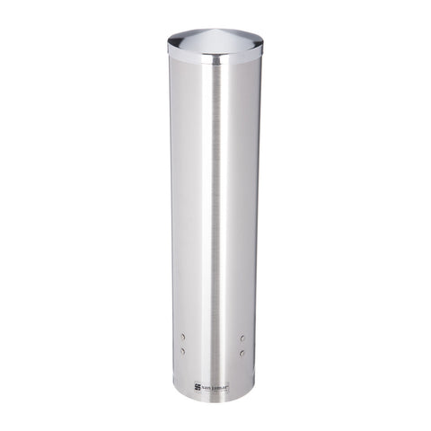 San Jamar C3250SS 16" Stainless Steel Large Water Cup Dispenser - 70-86mm