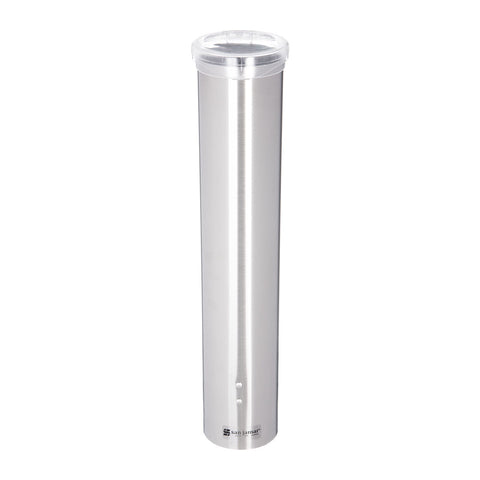 San Jamar C4150SS 16" Stainless Steel Small Water Cup Dispenser - 57-73mm - Advantage Catering Equipment