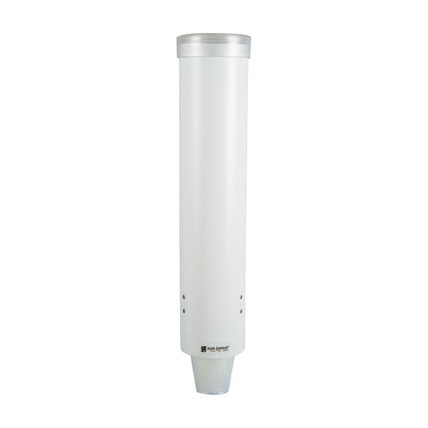 San Jamar C4160WH 16" White Small Water Cup Dispenser - 57-73mm - Advantage Catering Equipment