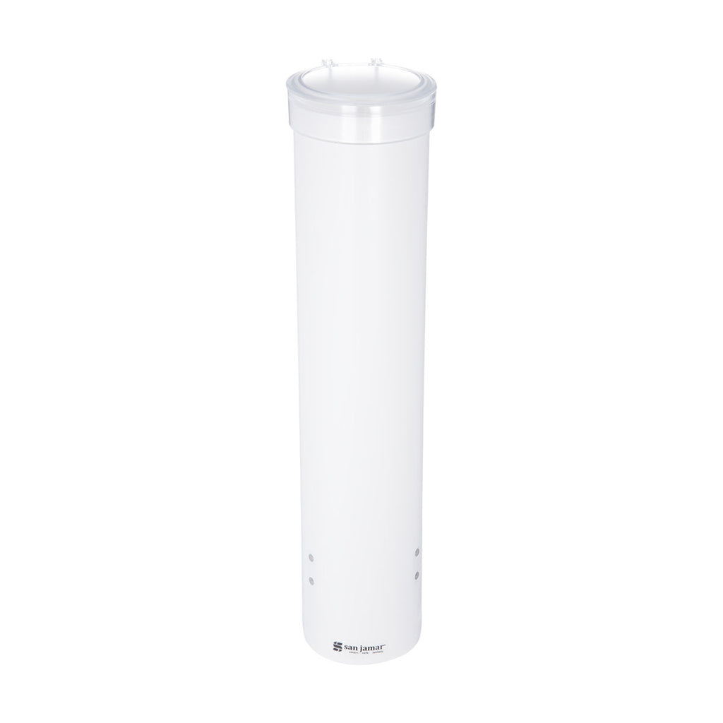 San Jamar C4160WH 16" White Small Water Cup Dispenser 5773mm