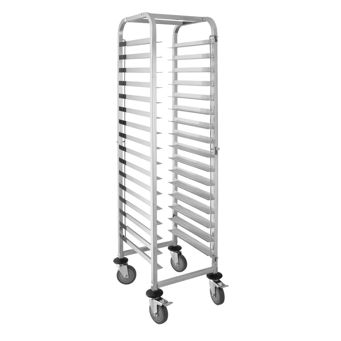 Vogue Stainless Steel 16-Shelf Clearing Trolley