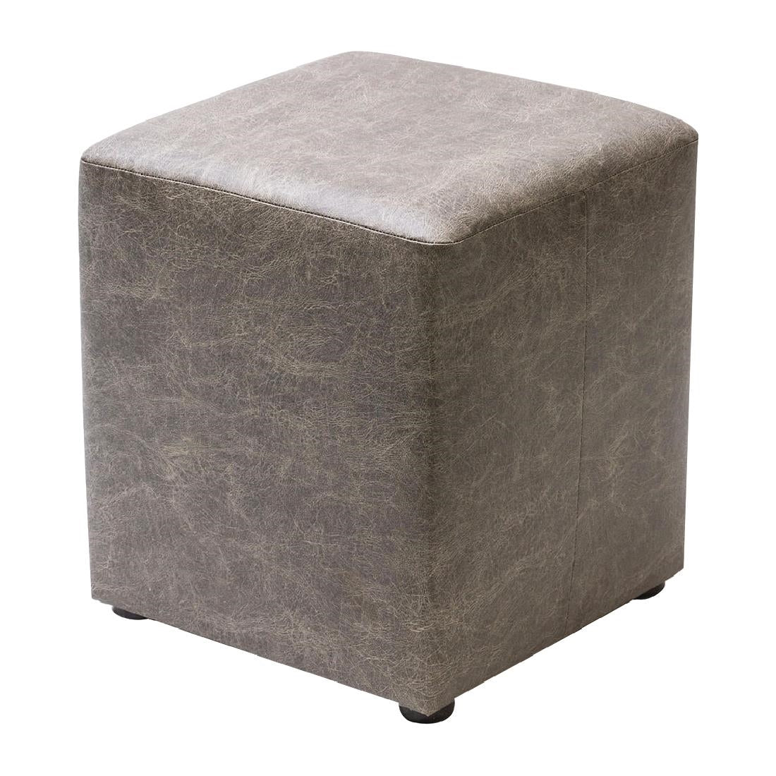 Cube Faux Leather Bar Stools Ash (2 Pack)