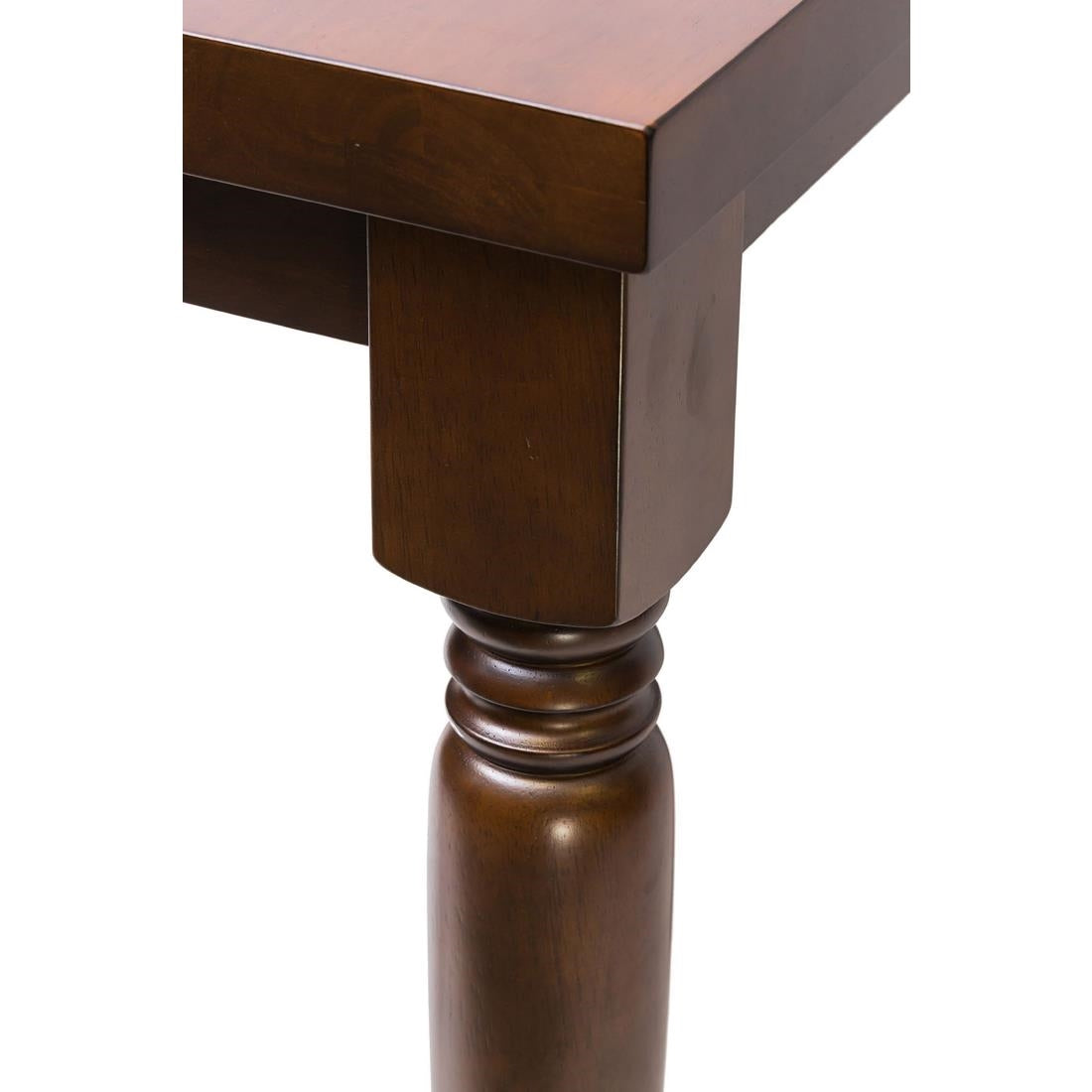 Cotswold-Style Square Dining Table Dark Walnut 700x700mm