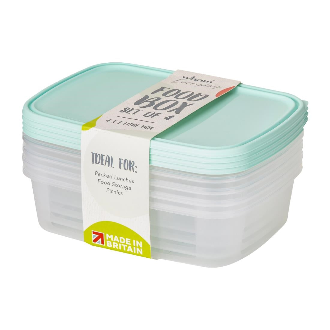 Wham Everyday Food Container 1Ltr (4 Pack)