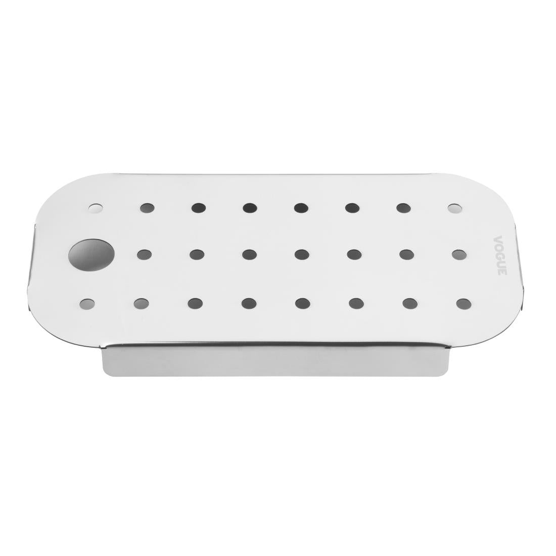 Vogue Stainless Steel 1/4 Gastronorm Drainer Tray
