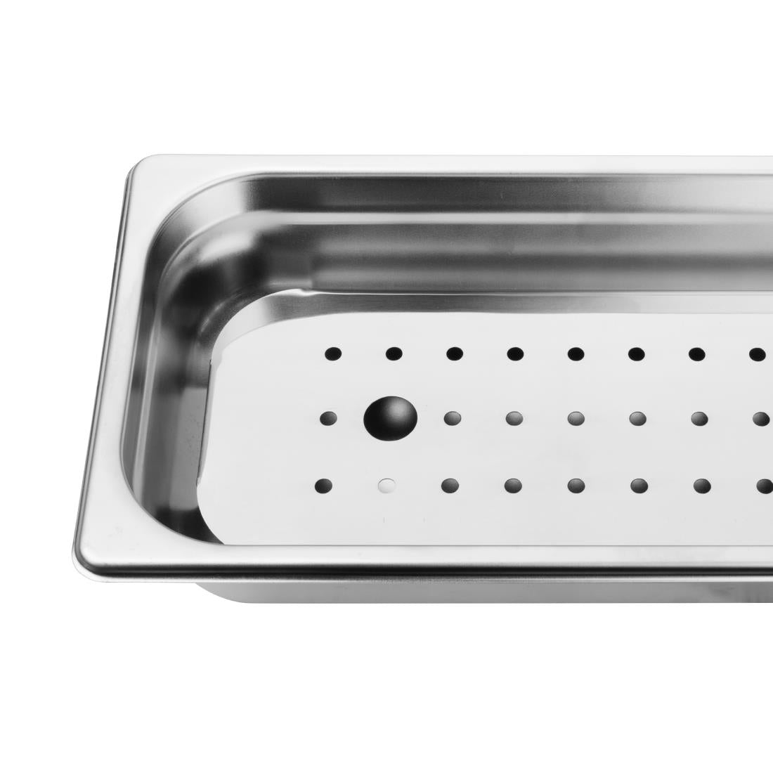 Vogue Stainless Steel 1/4 Gastronorm Drainer Tray