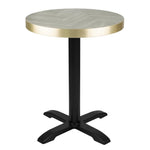 Bolero Pre-Drilled Round Table Top Chevron Design 600mm