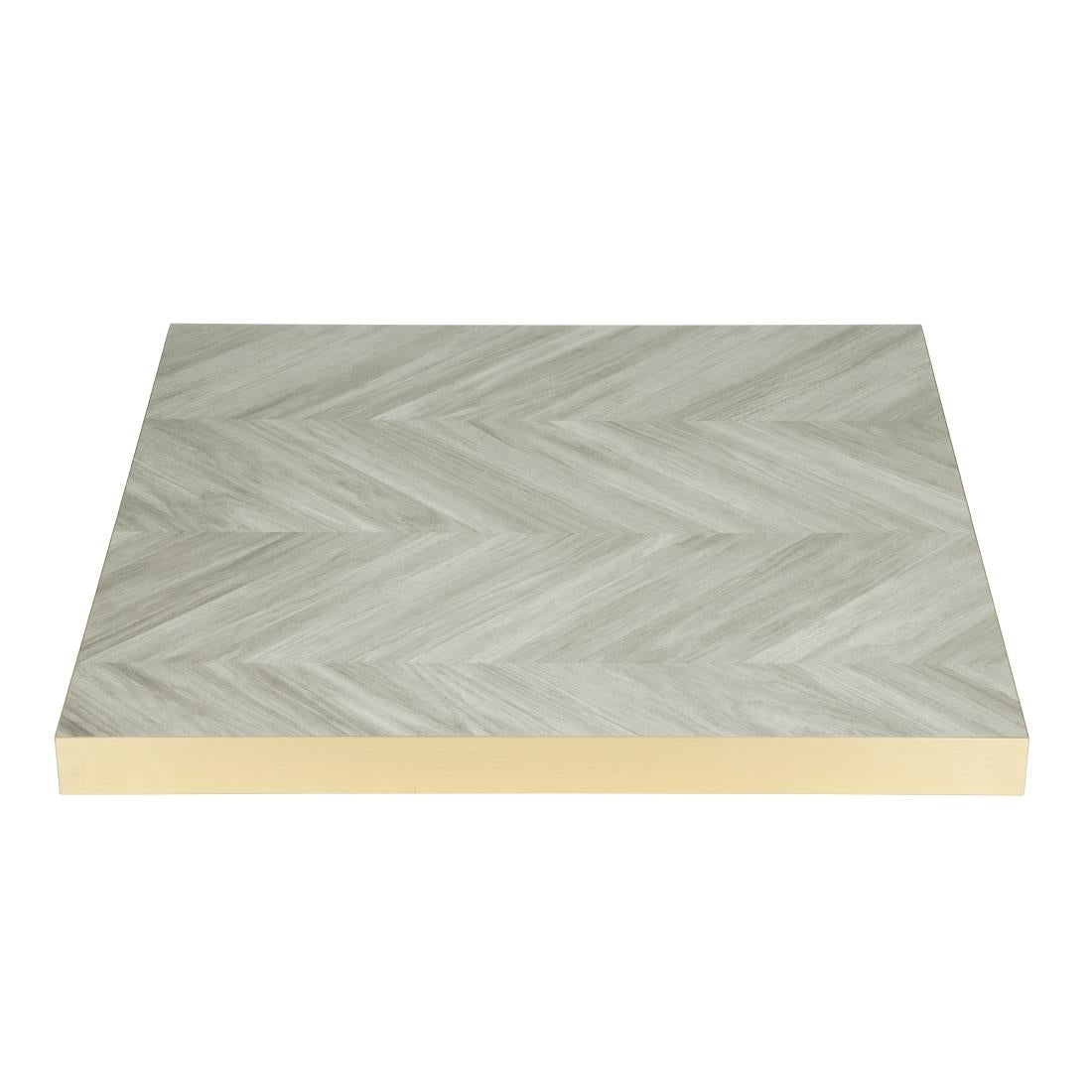 Bolero Pre-Drilled Table Top Chevron Design 700x700mm
