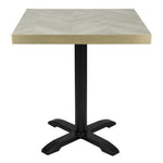 Bolero Pre-Drilled Table Top Chevron Design 700x700mm