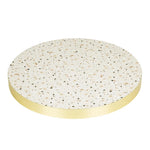Bolero Round Table Top Terrazzo Style 600mm