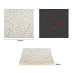 Bolero Square Table Top Terrazzo Style 700x700mm