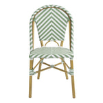 Bolero Parisian Style Rattan Side Chairs Light Green (2 Pack)