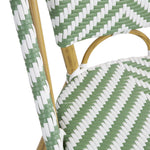 Bolero Parisian Style Rattan Side Chairs Light Green (2 Pack)