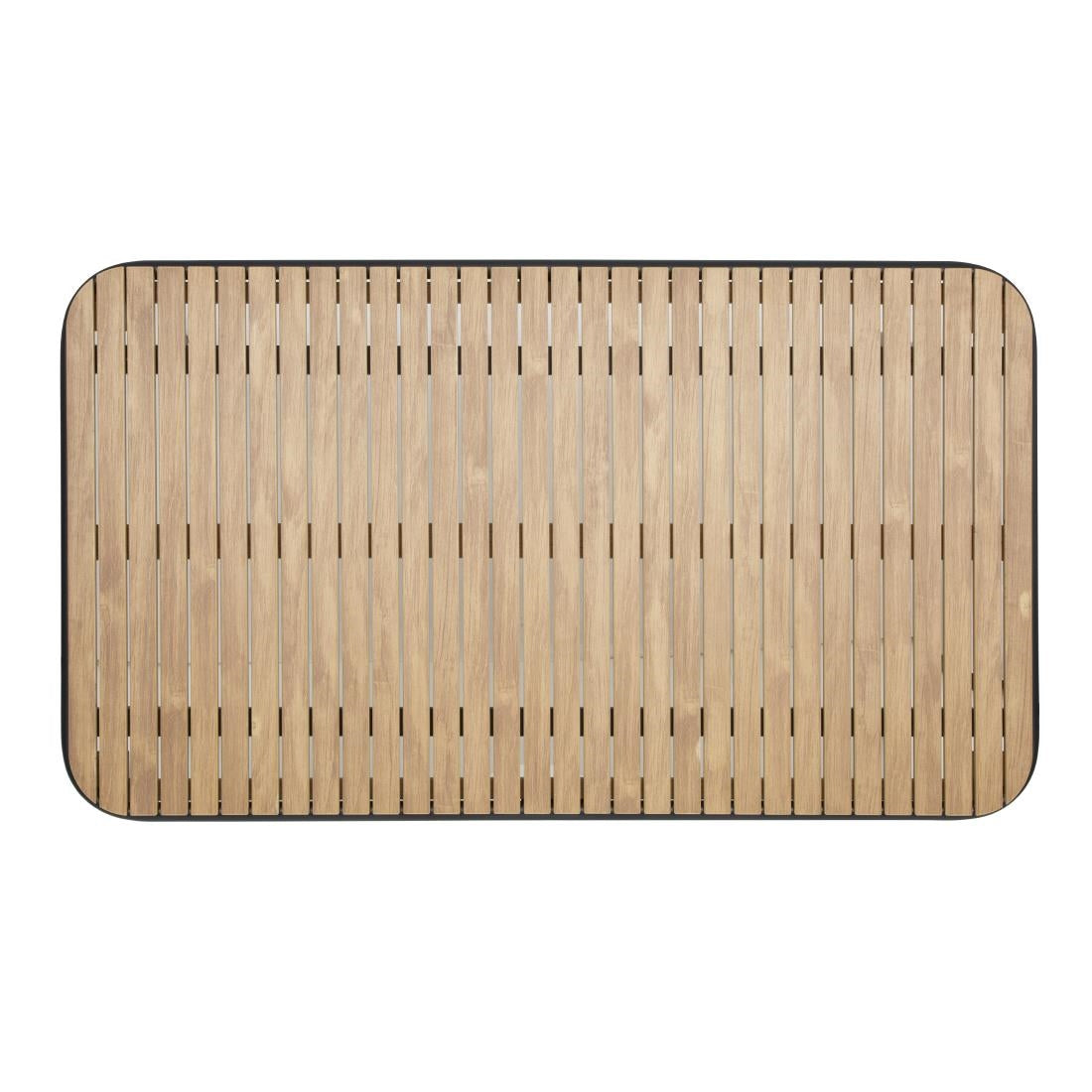 Bolero Santorini Rectangular Table Wood Effect 1400x798mm
