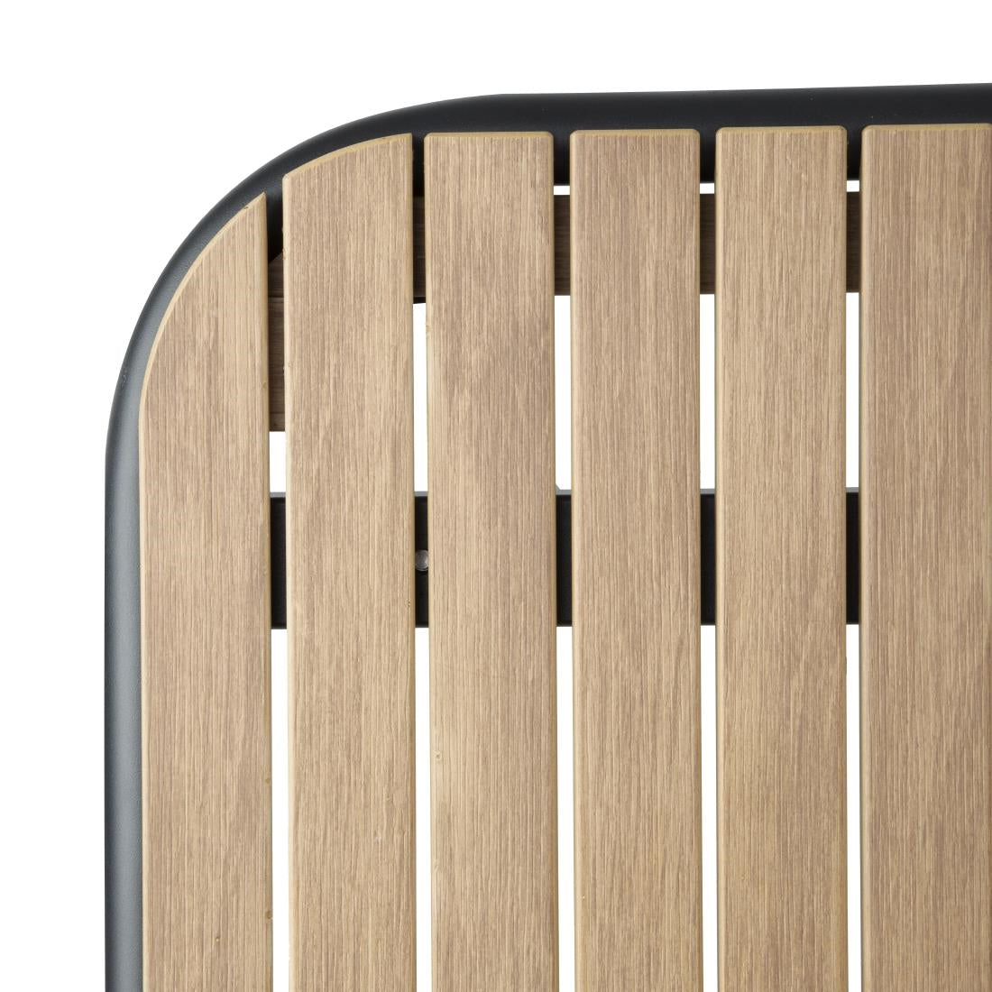 Bolero Santorini Rectangular Table Wood Effect 1400x798mm