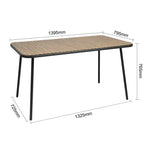 Bolero Santorini Rectangular Table Wood Effect 1400x798mm