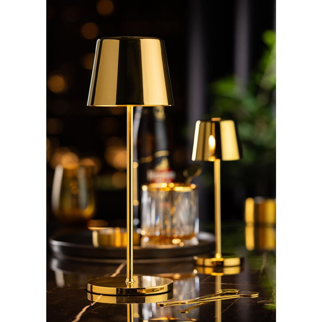 Utopia Bermuda LED Cordless Table Lamp 320mm Gold (6 Pack)