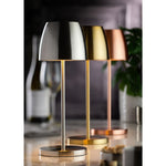 Utopia Montserrat LED Cordless Table Lamp 300mm Brushed Silver (6 Pack)