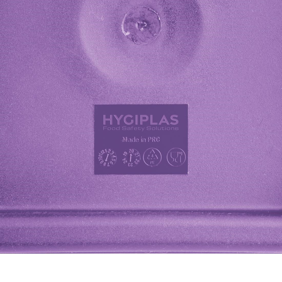 Hygiplas Square Food Storage Container Lid Purple Large