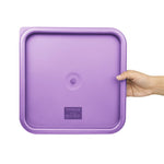 Hygiplas Square Food Storage Container Lid Purple Large