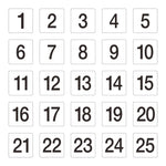 Olympia Plastic Table Number Inserts 1-50