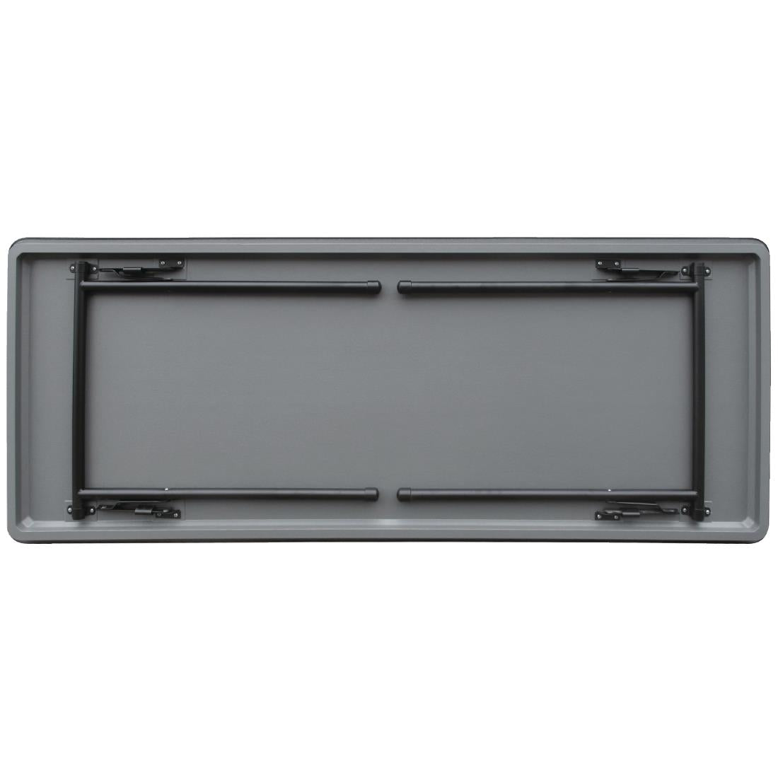 Bolero ABS Rectangular Folding Table Grey 6ft (Single)