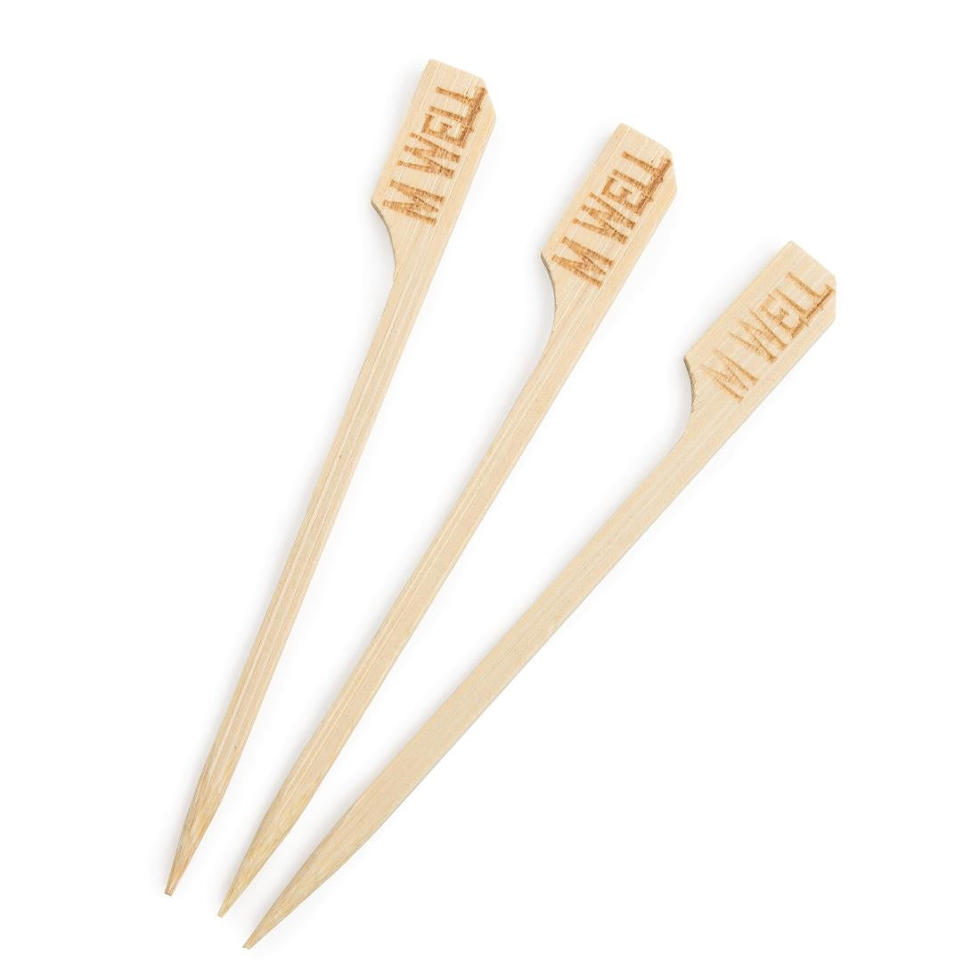Biodegradable Bamboo Steak Markers Medium Well (100 Pack)