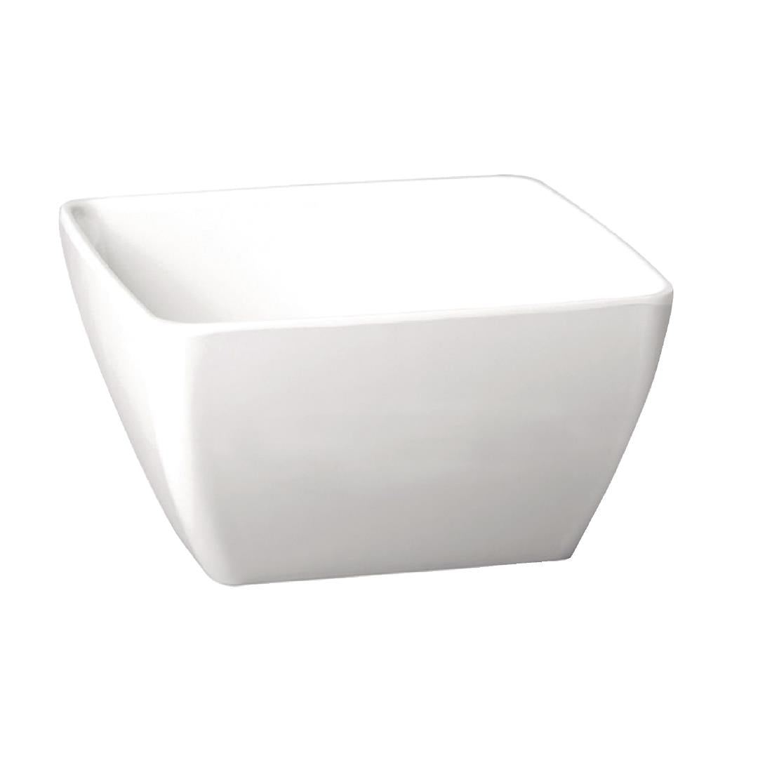 APS Pure Melamine White Square Bowl 125mm product image