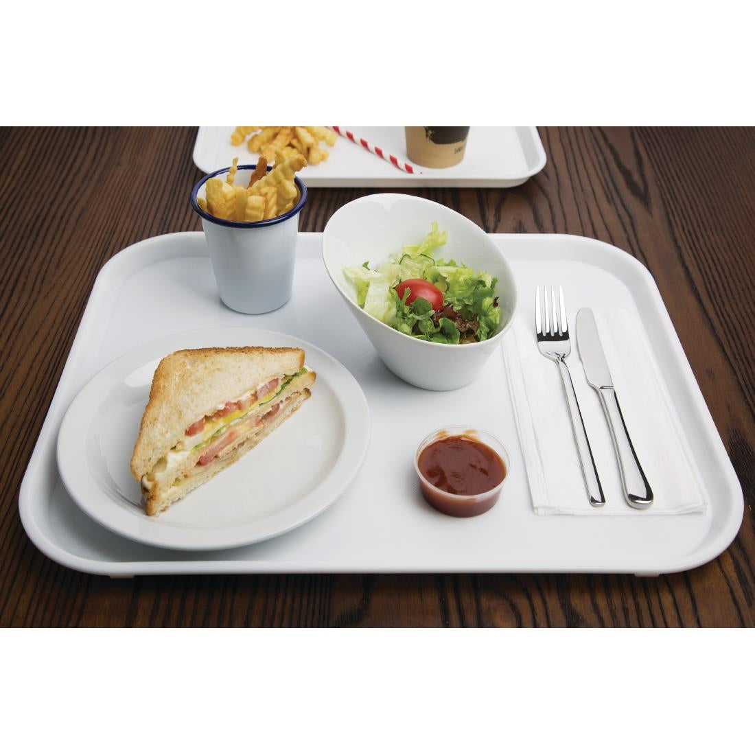 Olympia Kristallon PP Rectangular Tray White 350x450mm