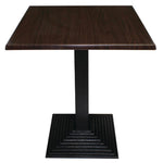 Bolero Pre-Drilled Square Table Top Dark Brown 700x700mm