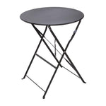 Bolero Perth Pavement Style Round Table Black 600mm