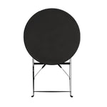 Bolero Perth Pavement Style Round Table Black 600mm