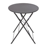 Bolero Perth Pavement Style Round Table Black 600mm
