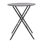 Bolero Perth Pavement Style Round Table Black 600mm